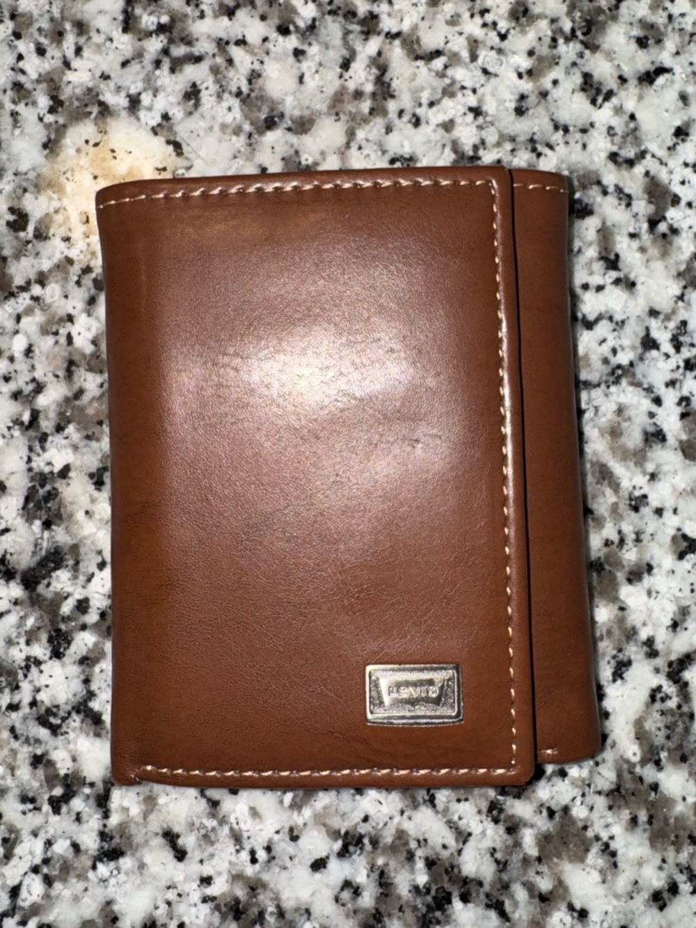 Levi's Tan Brown Leather Card & Key Holder Wallet